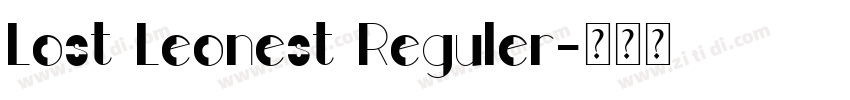 Lost Leonest Reguler字体转换
